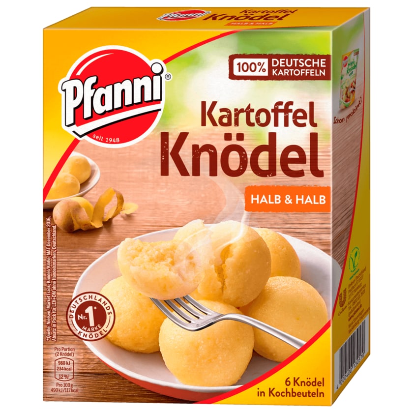 Pfanni Kartoffelknödel der Klassiker "Halb & Halb" 6 Stück